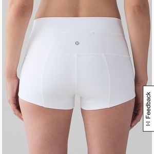 NEW Lululemon White Shorts Size 2